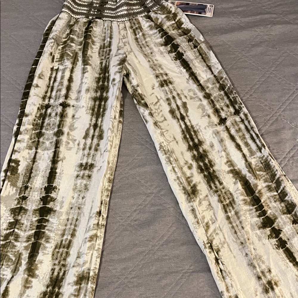 Rewash Military Tie-Dye Wide Leg Pants